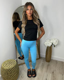 Briony Bum-Scrunch Seamless Leggings - Sky Blue