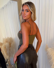 Lucinda Strappy Body Suit- Khaki
