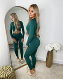 Caprice Long Sleeve Gym Set - Bottle Green