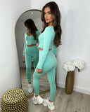 Miesha Corset Style Gym Set - Mint