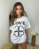 Avery LOVE Heart Detail T-Shirt - White