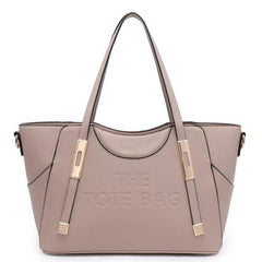 Anya 'The Tote Bag' Gold Detail Women's Handbag - Apricot