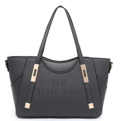 Anya 'The Tote Bag' Gold Detail Women's Handbag - Charcoal Grey