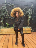 Abbie Belted Kids Coat - Black