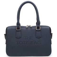 Rose Top Handle 'The Tote Bag' Design Handbag - Navy