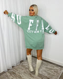 BUFFALO Slogan Oversized Jumper - Mint