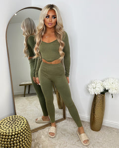 Miesha Corset Style Gym Set - Khaki