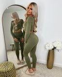 Miesha Corset Style Gym Set - Khaki