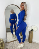 Caprice Long Sleeve Gym Set - Royal Blue