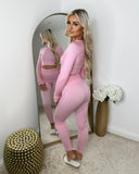 Caprice Long Sleeve Gym Set - Baby Pink