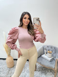 Sadie Puff Sleeve Top - Pink