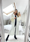 Gabriella Knitted Long Cardigan - Cream